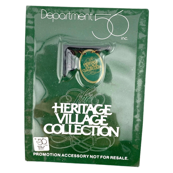 Dept 56 Hanging Sign Promotional Accessory Heritage Village Collection Set of 2 - Picture 7 of 8
